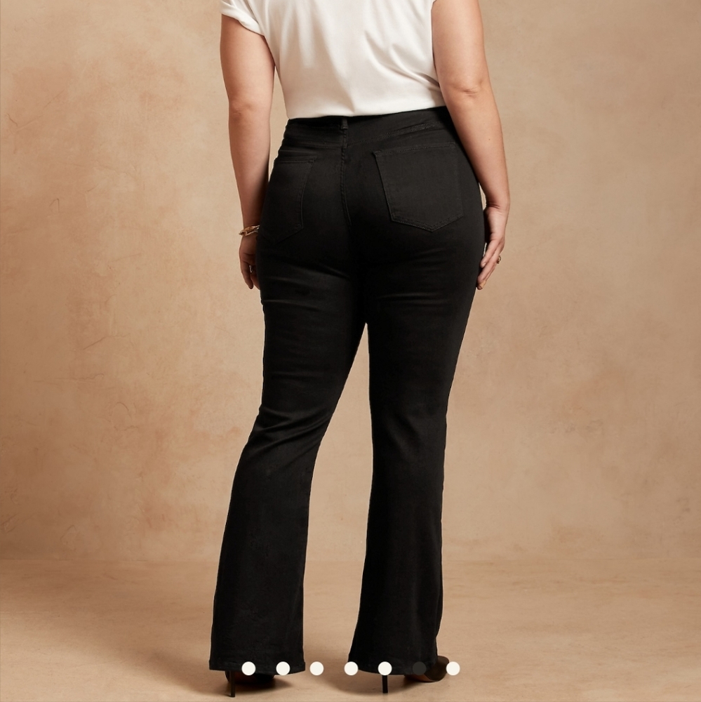 Banana Republic High Rise Flare Black Jeans